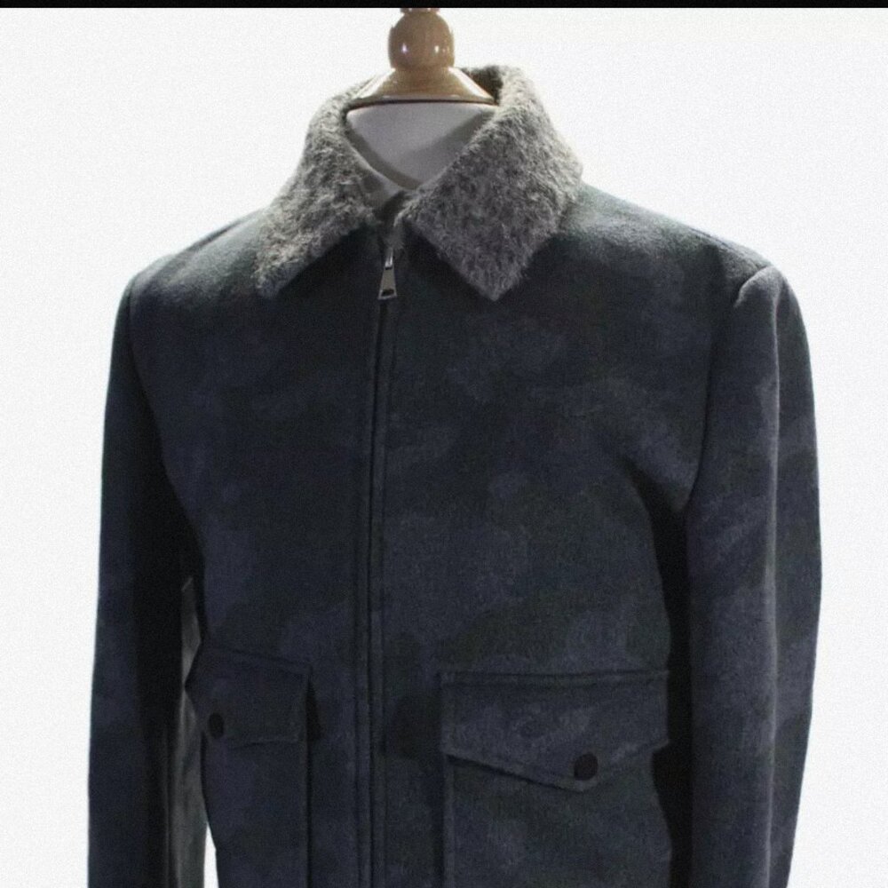 Paisley & Grey Wool Bomber Jacket